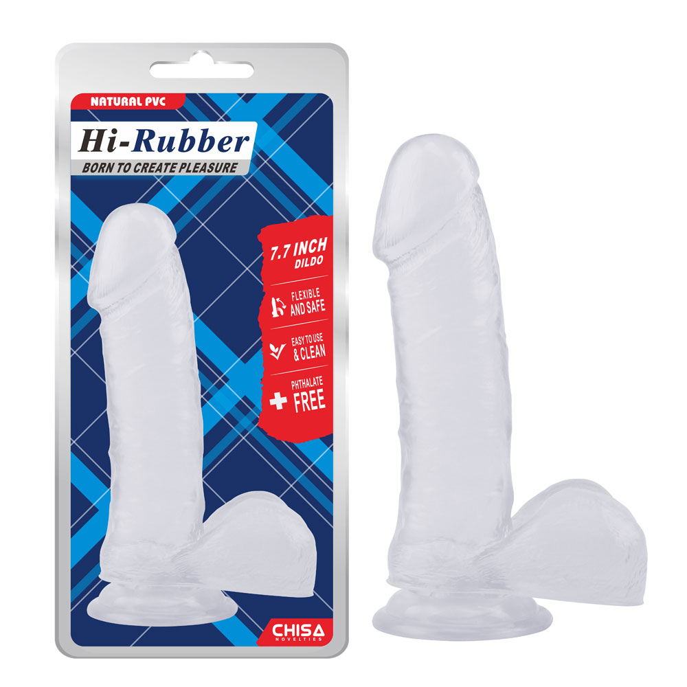 7,7 hazbeteko Dildo-Clear