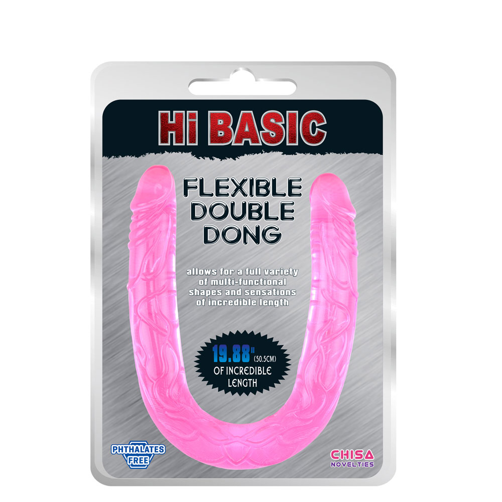 Jelly Flexible Double Dong-Pink